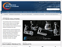 Tablet Screenshot of fitnesssolutions.com